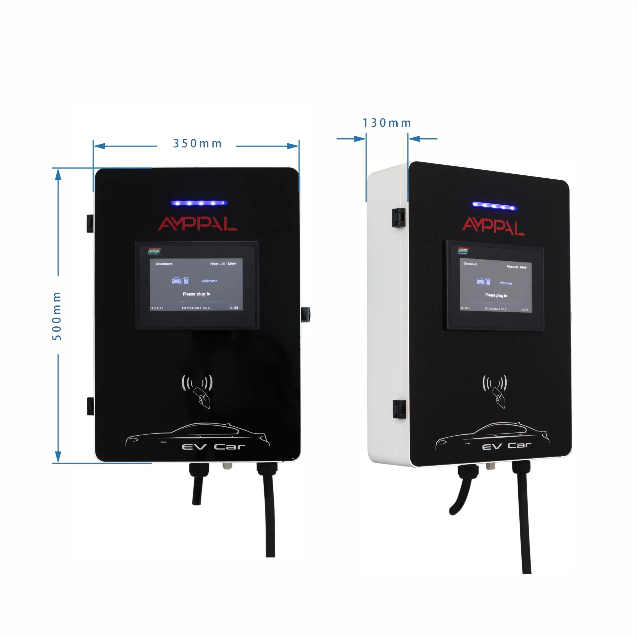AMPPAL 11 kW AC töltőállomás