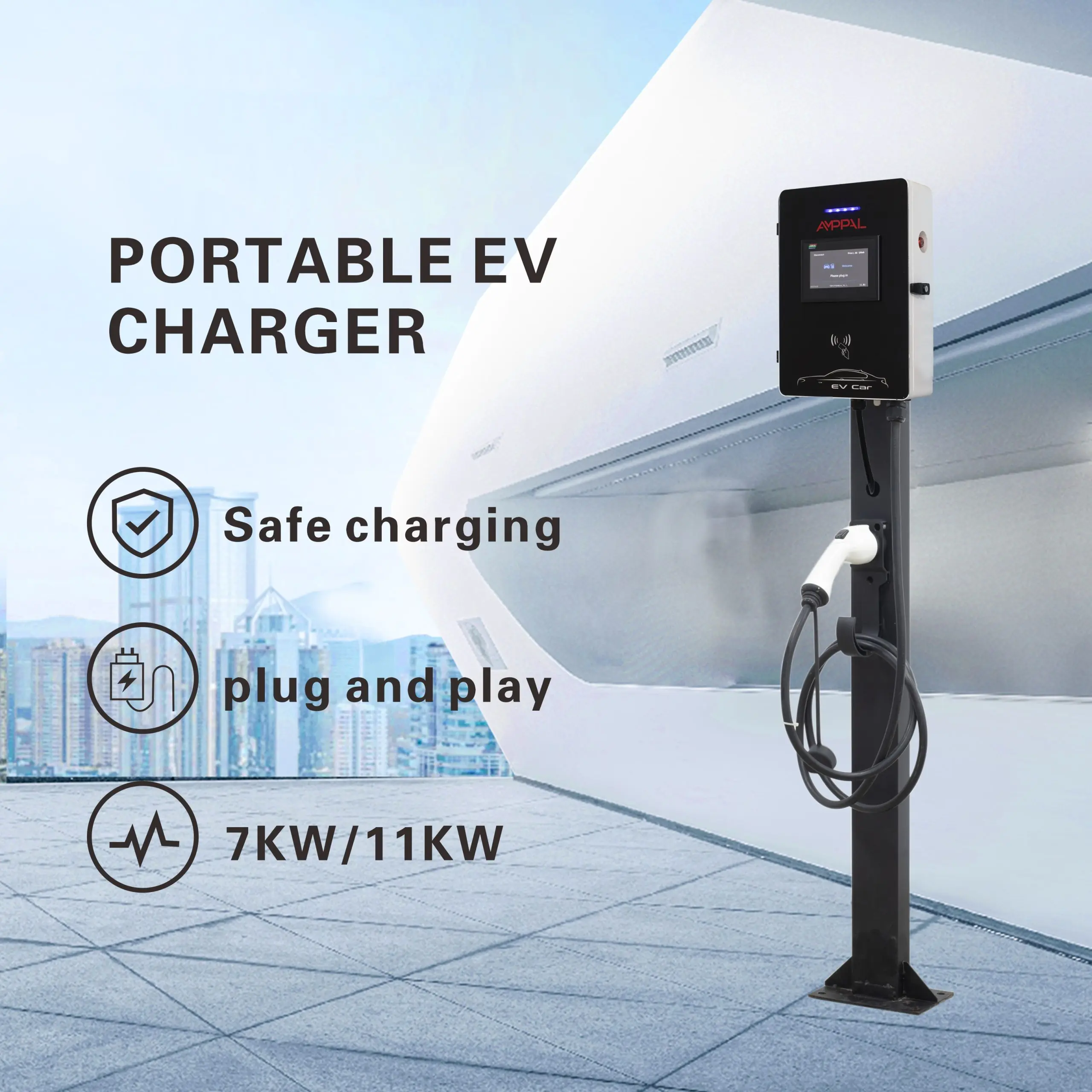 AMPPAL 11 kW AC töltőállomás